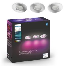 Philips - 3x LED badeværelseslampe dæmpbar RGB-farver Hue XAMENTO 1xGU10/5,7W/230V IP44