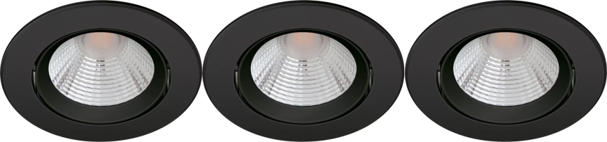 Philips - 3x LED indbygningslampe dæmpbar SPARKLE LED/5,5W/230V 2700K sort