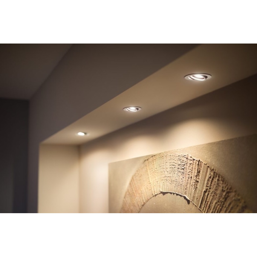 Philips - 3x LED indbygningsspot dæmpbar Hue MILLISKIN 1xGU10/5,7W/230V 2200-6500K