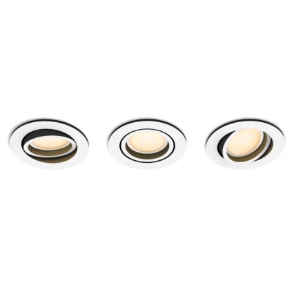Philips - 3x LED indbygningsspot dæmpbar Hue MILLISKIN 1xGU10/5,7W/230V 2200-6500K