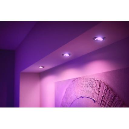 Philips - 3x LED indbygningsspot dæmpbar RGB-farver Hue CENTURA 1xGU10/5,7W/230V 2000-6500K