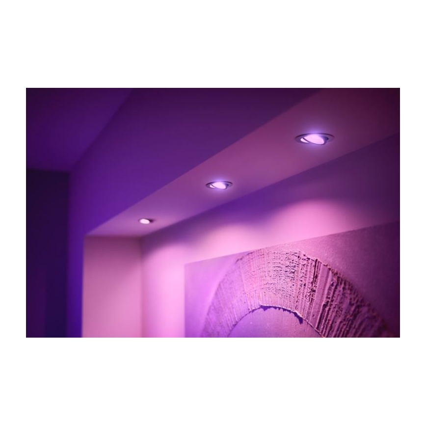 Philips - 3x LED indbygningsspot dæmpbar RGB-farver Hue CENTURA 1xGU10/5,7W/230V 2000-6500K