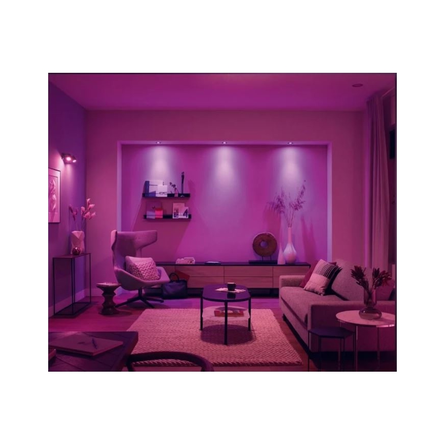 Philips - 3x LED indbygningsspot dæmpbar RGB-farver Hue CENTURA 1xGU10/5,7W/230V 2000-6500K