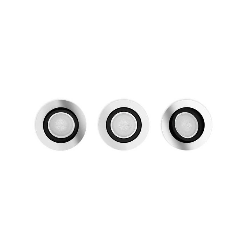 Philips - 3x LED indbygningsspot dæmpbar RGB-farver Hue CENTURA 1xGU10/5,7W/230V 2000-6500K