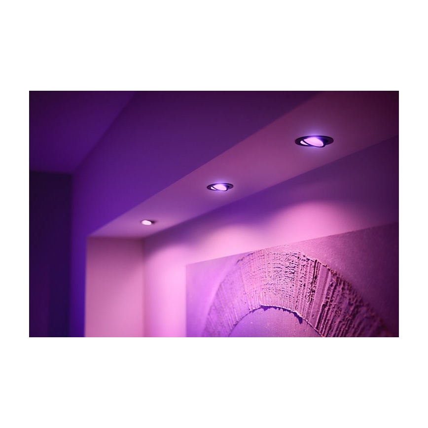 Philips - 3x LED indbygningsspot dæmpbar RGB-farver Hue CENTURA 1xGU10/5,7W/230V 2000-6500K