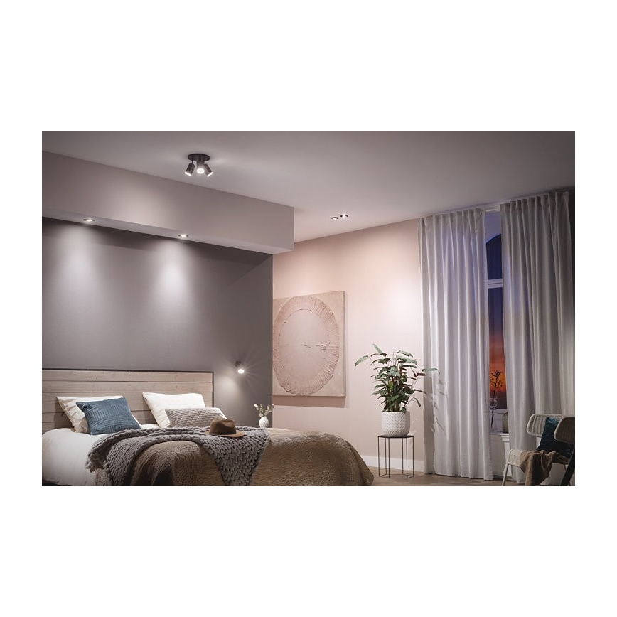 Philips - 3x LED indbygningsspot dæmpbar RGB-farver Hue CENTURA 1xGU10/5,7W/230V 2000-6500K