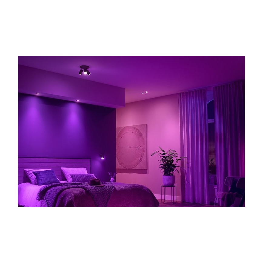 Philips - 3x LED indbygningsspot dæmpbar RGB-farver Hue CENTURA 1xGU10/5,7W/230V 2000-6500K