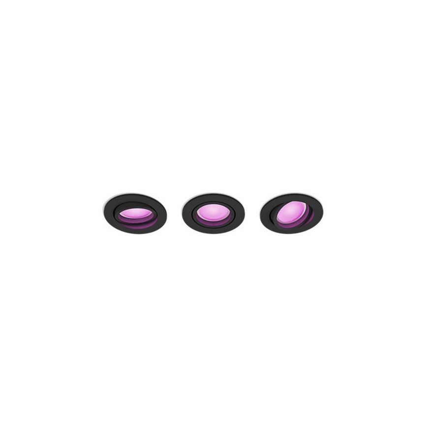Philips - 3x LED indbygningsspot dæmpbar RGB-farver Hue CENTURA 1xGU10/5,7W/230V 2000-6500K