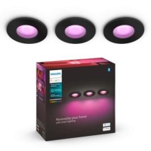 Philips - 3x LED indbygningsspot til badeværelse dæmpbar RGBW-farver Hue XAMENTO 1xGU10/5,7W/230V 2200-6500K IP44