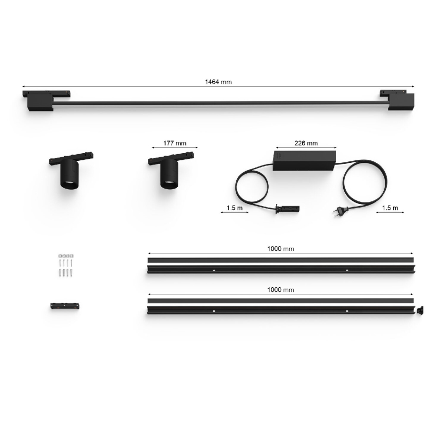 Philips - 3x LED vægspot til skinnesystem dæmpbar RGB-farver Hue PERIFO LED/39,9W/230V 2000-6500K
