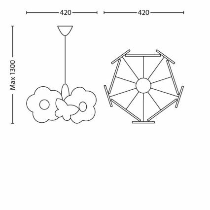 Philips - Lysekrone til børn 1xE27/11W/230V