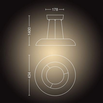 Philips - LED pendel dæmpbar Hue AMAZE LED/39W/230V + fjernbetjening