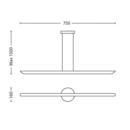 Philips 40747/48/16 - LED pendel MYLIVING SELV 2xLED/7,5W/230V