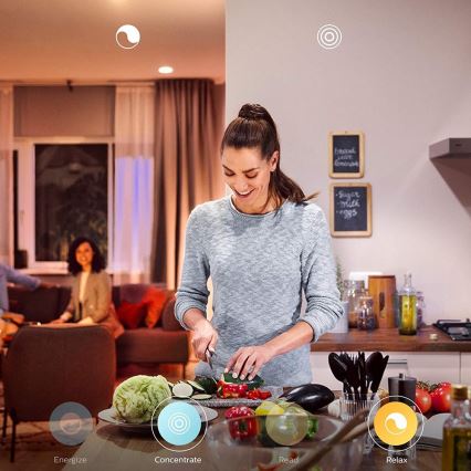 Philips - Hue WELLNESS dæmpbar LED-lampe 1xE27/8,5W/230V + fjernbetjening