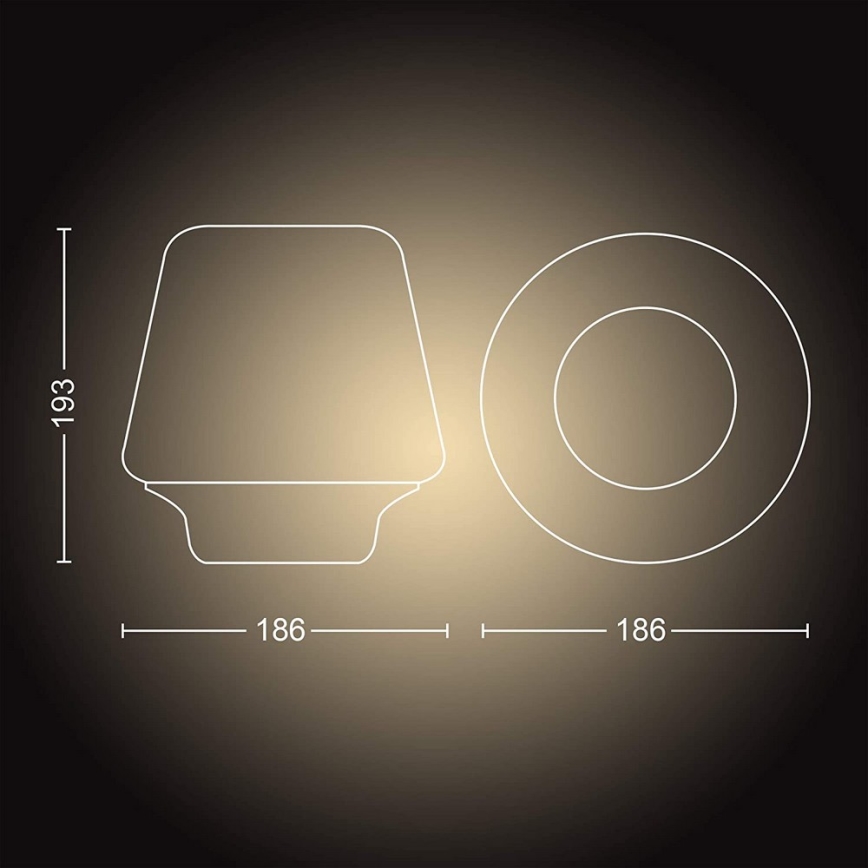 Philips - Hue WELLNESS dæmpbar LED-lampe 1xE27/8,5W/230V + fjernbetjening