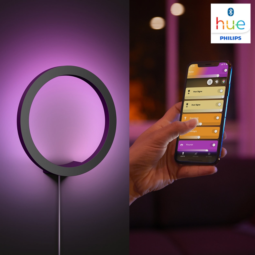 Philips - LED væglampe m. RGBW-farver dæmpbar Hue SANA White og Color Ambiance LED/20W/230V