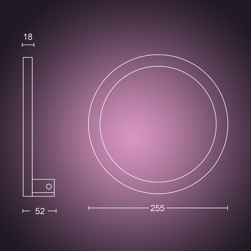 Philips - LED RGBW Dæmpbar væglampe Hue SANA White and Color Ambiance LED/20W/230V