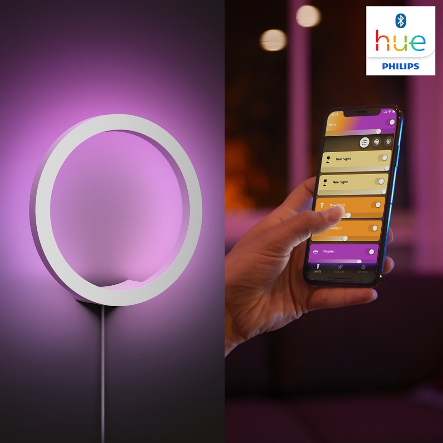 Philips - LED RGBW Dæmpbar væglampe Hue SANA White and Color Ambiance LED/20W/230V