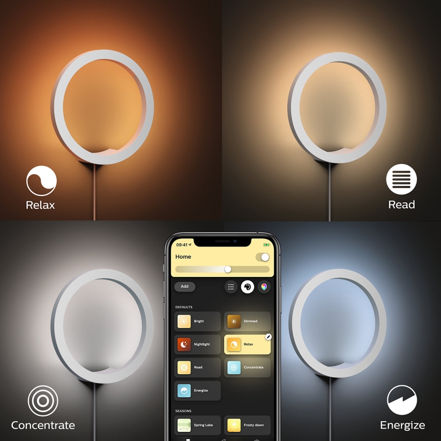 Philips - LED RGBW Dæmpbar væglampe Hue SANA White and Color Ambiance LED/20W/230V