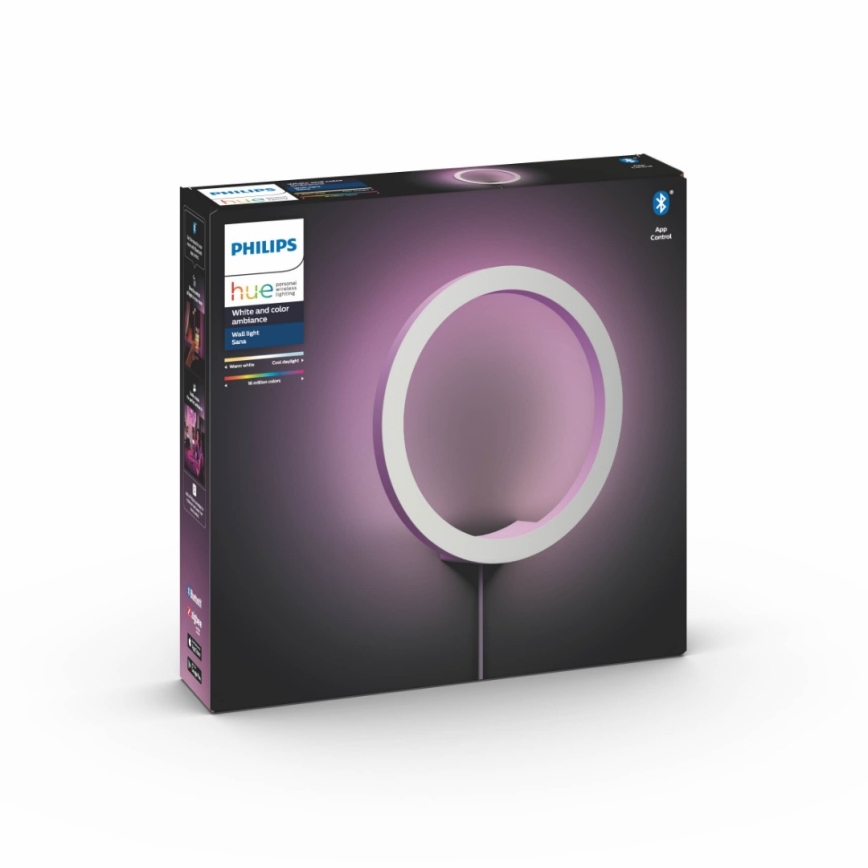 Philips - LED RGBW Dæmpbar væglampe Hue SANA White and Color Ambiance LED/20W/230V
