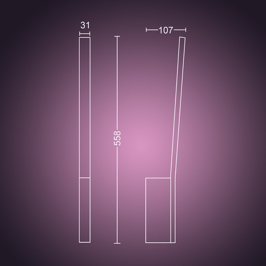 Philips - LED RGBW Væglampe dæmpbar Hue LIANE White And Color Ambiance 1xLED/12W/230V