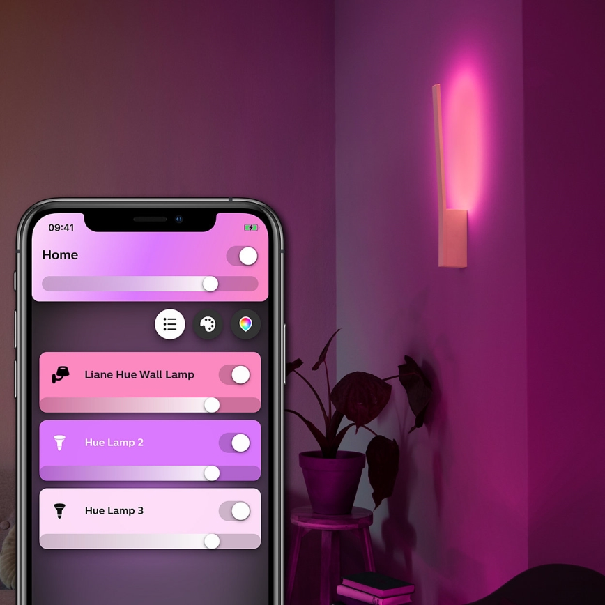 Philips - LED RGBW Dæmpbar væglampe Hue LIANE White And Color Ambiance LED/12W/230V