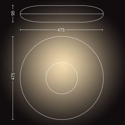Philips - LED dæmpbart Hue CHER LED/33,5W/230V + fjernbetjening