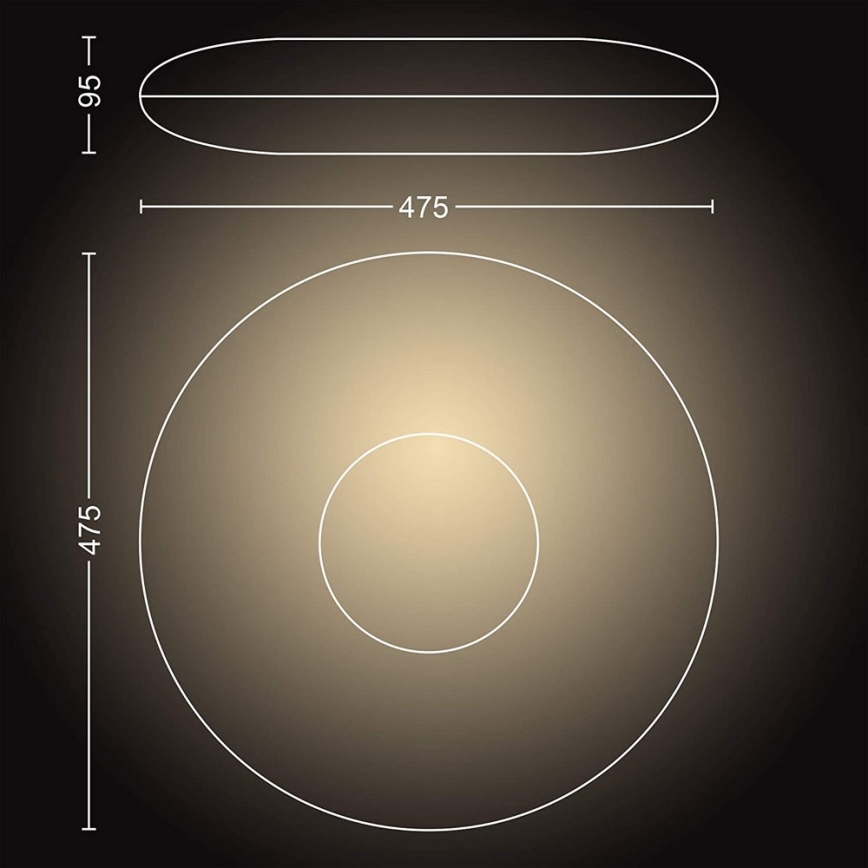 Philips - LED lampe dæmpbar Hue CHER LED/33,5W/230V + fjernbetjening