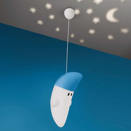 Philips 41072/35/16 - Lysekrone for børn MYKIDSROOM BUDDY MOON 1xE27/20W+1xLED/2W/230V