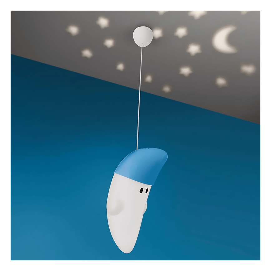 Philips 41072/35/16 - Lysekrone for børn MYKIDSROOM BUDDY MOON 1xE27/20W+1xLED/2W/230V