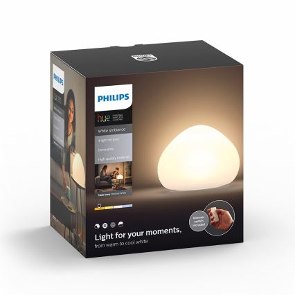 Philips - LED lysdæmper bordlampe Hue WELLNER 1xE27/9,5W/230V