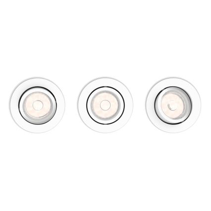 Philips - 3x indbygningsspot 1xGU10/5,5W/230V