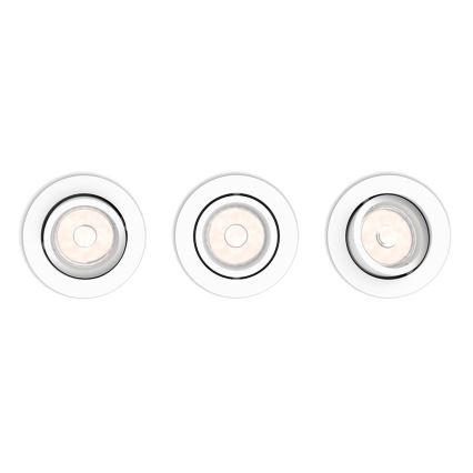 Philips - 3x indbygningsspot 1xGU10/5,5W/230V