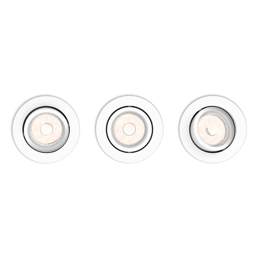 Philips - 3x indbygningsspot 1xGU10/5,5W/230V