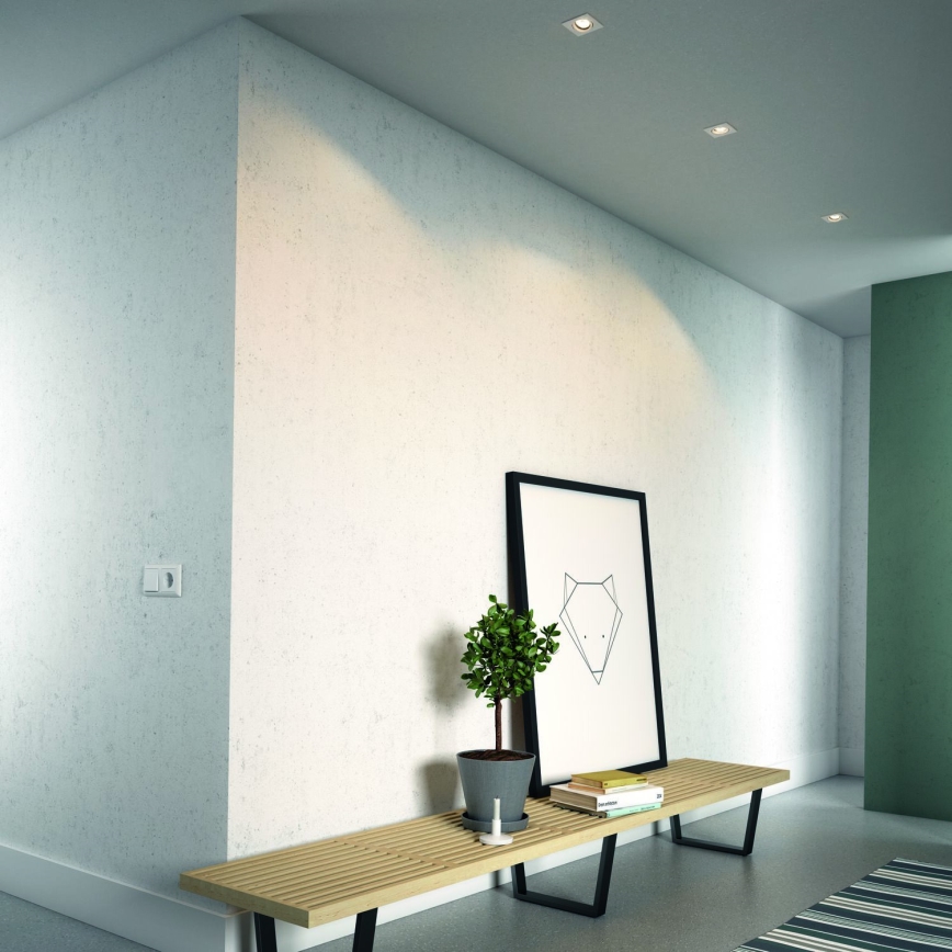 Philips - Sæt med 3 LED RGBW dæmpbare indbygningsspots 1xGU10/4,8W/230V hvid + fjernbetjening