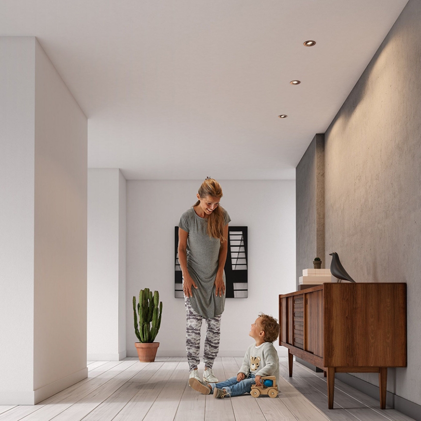 Philips 50393/05/PN - SÆT 3x Indbygningslampe DONEGAL 1xGU10/5,5W/230V
