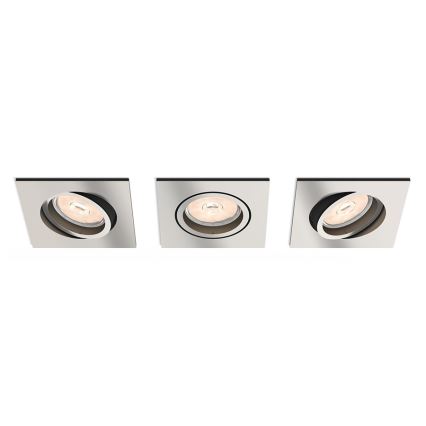 Philips - 3x Indbygningsspot 1xGU10/5,5W/230V