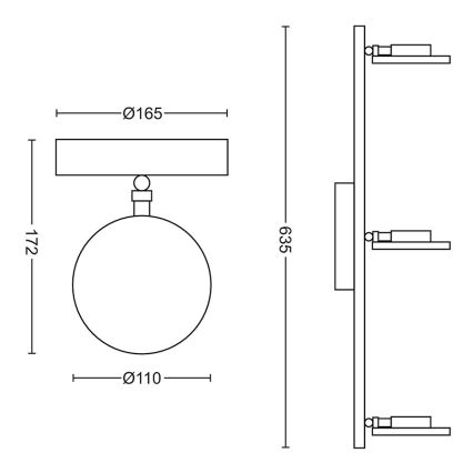 Philips - LED lysdæmper spotlys 3xLED/4,5W/230V