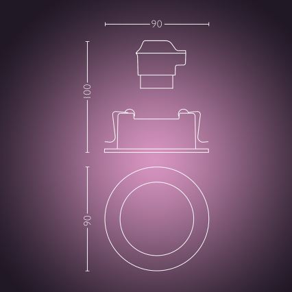 Philips - LED RGB Indbygningslampe HUE CENTURA 1xGU10/5,7W/230V