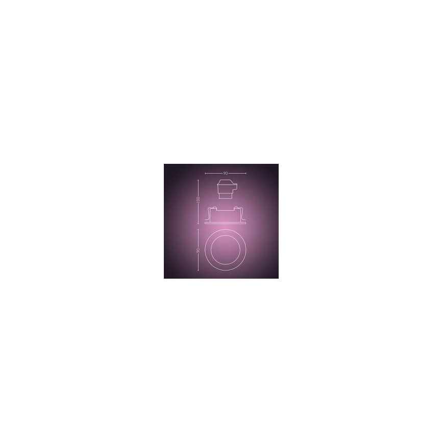 Philips - LED RGB Indbygningslampe Hue CENTURA 1xGU10/5,7W/230V