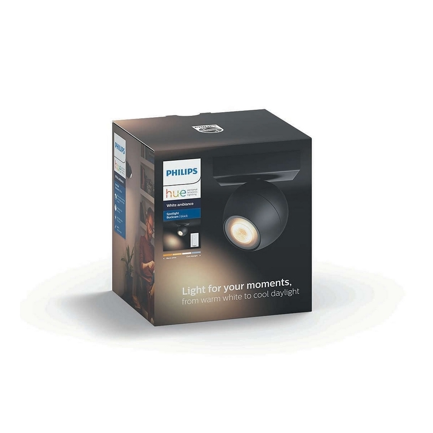 Philips - LED Dæmpbar spotlampe Hue BUCKRAM 1xGU10/5,5W + fjernbetjening