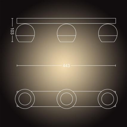 Philips - LED Dæmpbar Spotlampe Hue BUCKRAM 3xGU10/5W/230V + fjernbetjening