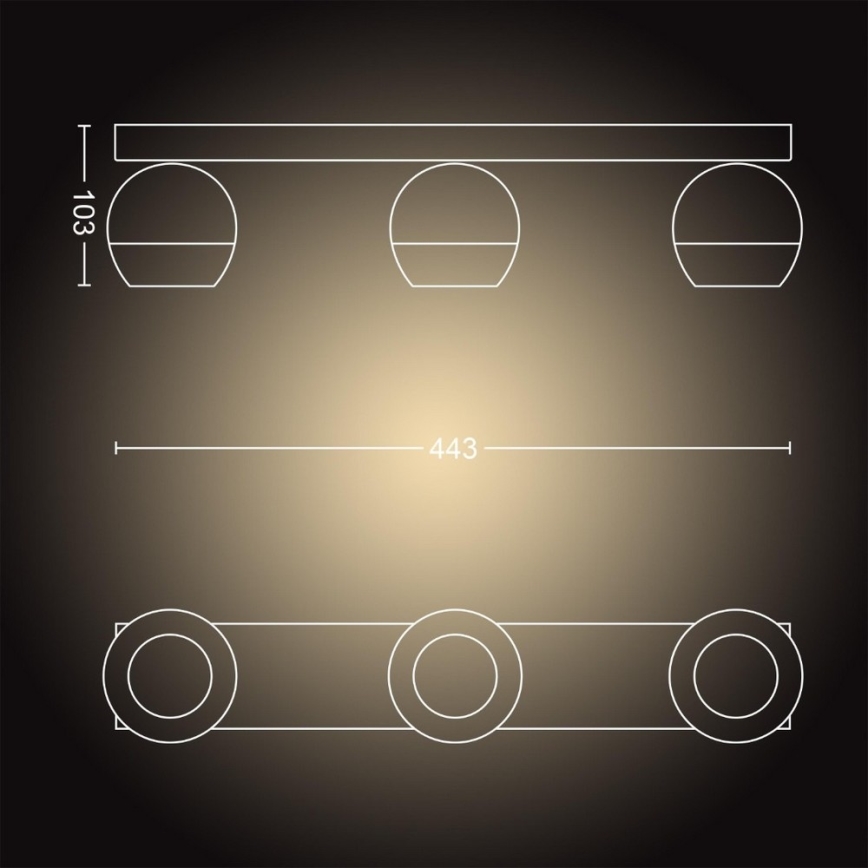 Philips - LED spotlampe dæmpbar Hue BUCKRAM 3xGU10/5W/230V