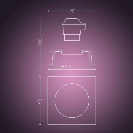 Philips - LED RGB Indbygningslampe Hue CENTURA 1xGU10/5.7W/230V