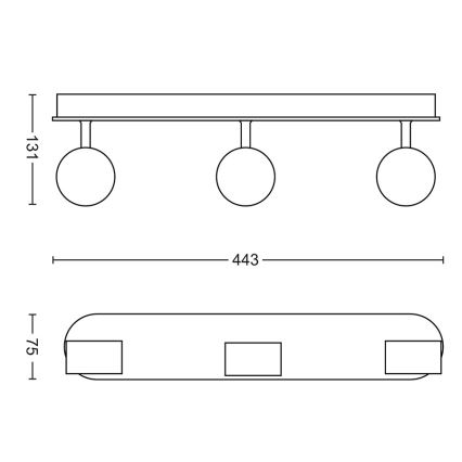 Philips - LED spotlampe dæmpbar 3xLED/4,5W/230V