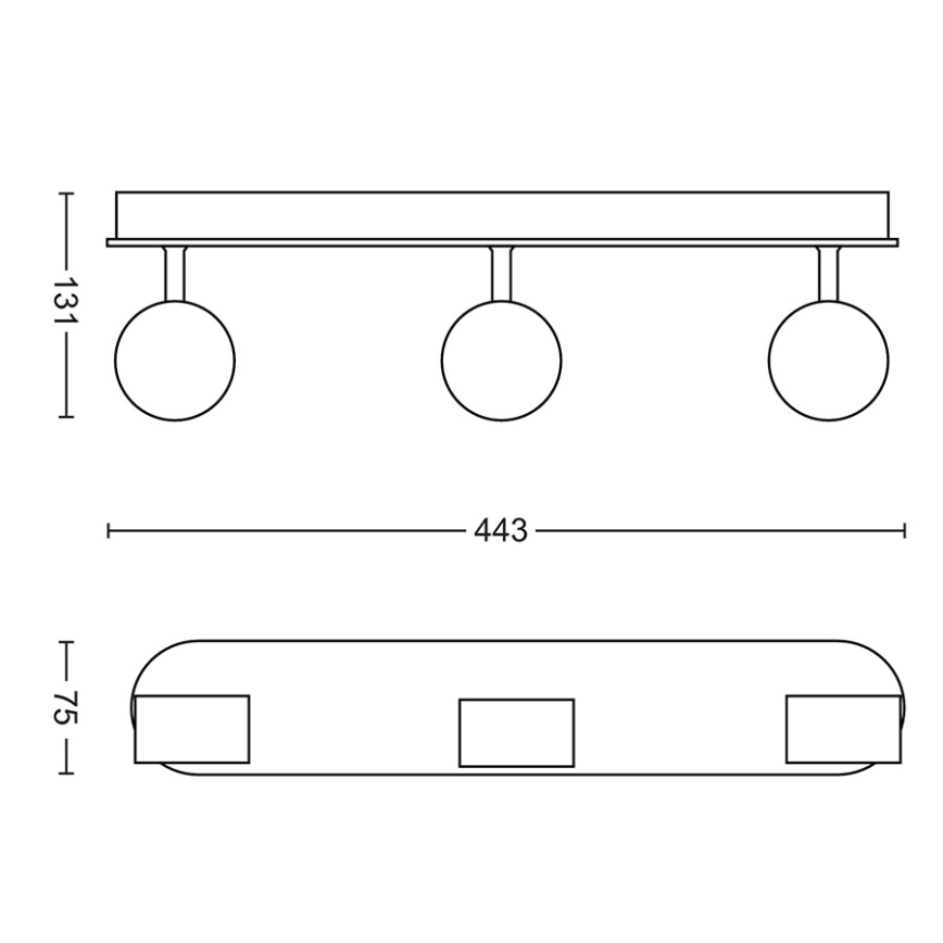 Philips - LED spotlampe dæmpbar 3xLED/4,5W/230V