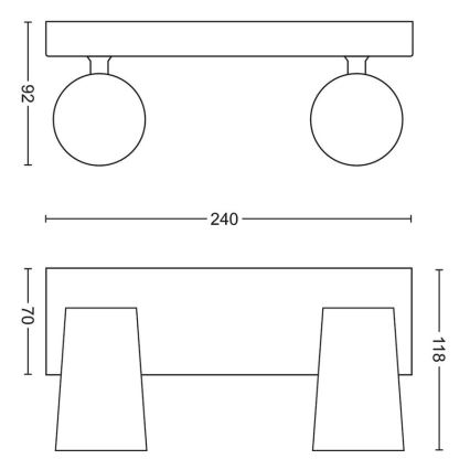 Philips - LED spotlampe 2xGU10/5,5W/230V