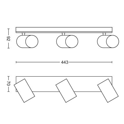 Philips - Spotlys 3xGU10/5,5W/230V