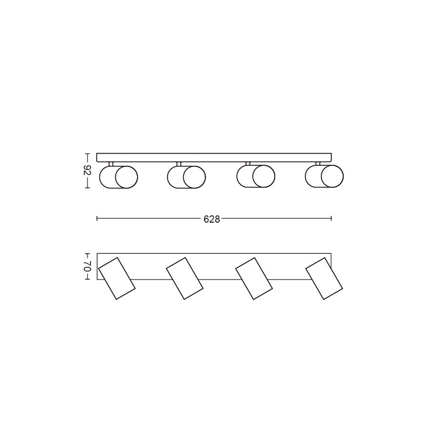 Philips - Spotlampe 4xGU10/5,5W/230V