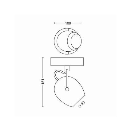 Philips 50611/30/P0 - LED spotlampe RIVANO LED/4,3W/230V